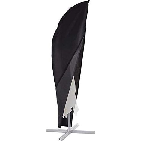 Bravix Housse De Parasol Imperméable, Grande Housse De Parasol Déporté Robuste Avec Fermeture Éclair 265 Cm (50 X 70 X 40 Cm) - Noir