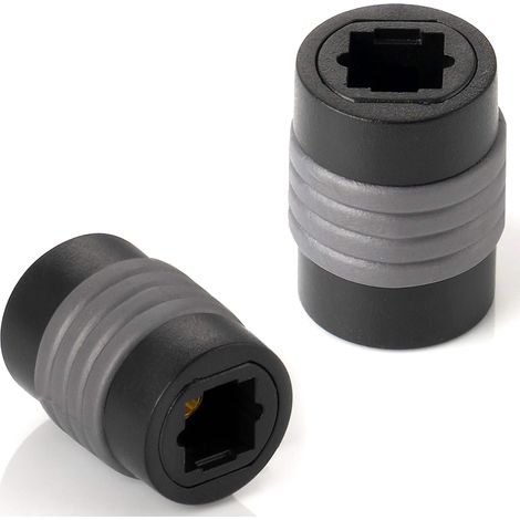 Bravix 2x Toslink Adaptateurs (toslink Connecteur Femelle Sur Connecteur Femelle), Prolongation Pour Toslink Câble Audio Numérique Optique , Câble S/pdif