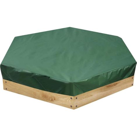 Bravix Housse De Bac À Sable Hexagonale 230 X 200 Cm - Étanche À La Poussière - Avec Cordon De Serrage - Housse De Protection Pour Bac À Sable - Jouet De Sable