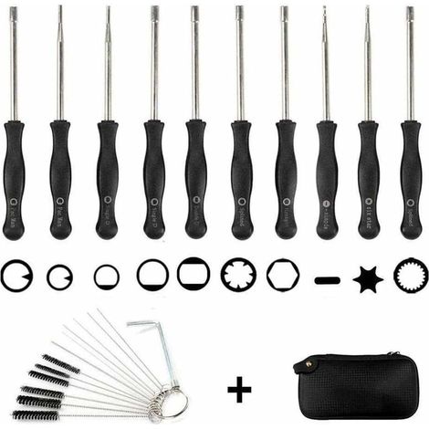 Jeu De 10 Tournevis Carburateur + Sac Eva + Brosse De Nettoyage, Jeu D'Outils Pour Le Réglage Du Carburateur Outil Tournevis Pour Carburateur