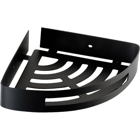 Bravix Caddie De Douche Large Et Angulaire En Acier Inoxydable Brossé (noir)