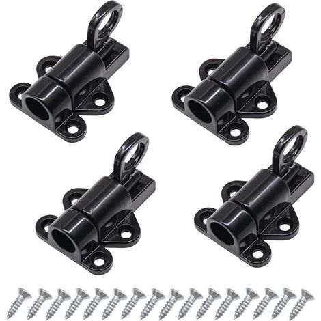 Bravix Verrou À Ressort 4 Pièces Verrouillage Automatique Des Boulons De Porte Boulons De Verrouillage Verrou À Pression Noir Boulons De Porte Noirs Boulons De Verrouillage En Aluminium Boulons De Séc