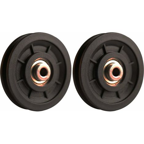 Bravix 90 Mm Roulement Poulie Nylon, Poulie Musculation, Roue Universelle Pour Câble Machine Gym Équipement Porte De Garage, Porte Coulissante Poulie