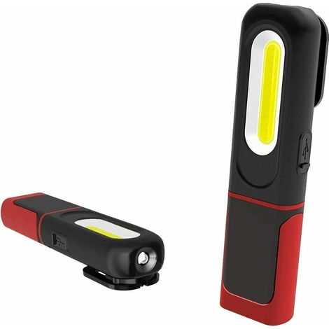 Bravix Cob Light Lampe De Poche Réglable Portable Avec Base Magnétique Et Crochet Pour Atelier De Voiture Camping