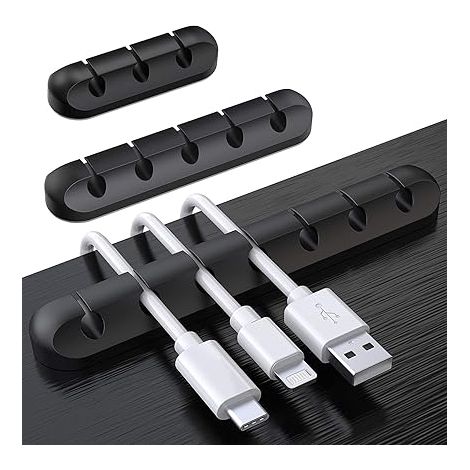 Bravix Clips Câble Organisateur Bureau, Lot De 3 Support De Câble, Organisateur De Cordon, Gestion Des Cables, Câble Rangement Pour Usb Câbles De Chargeur/souris/écouteur/pc