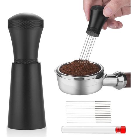 Outil De Distribution D'Expresso Aiguilles, Distributeur D'Aiguilles À Café, Agitateur De Poudre D'Expresso, Espresso Distribution Tools, Espresso Coffee Stirrer, Distributeur D'Aiguilles, Noir