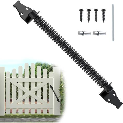 Ferme-porte Automatique, Ferme-porte Automatique À Ressort Ferme-porte Réglable, Noir, Longueur 36 Cm