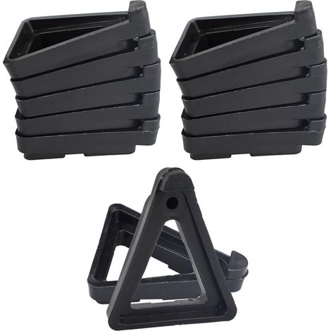 Lot De 24 Pieds De Pot De Fleurs Invisibles Pour Pot De Fleurs Triangulaires Pour Intérieur Et Extérieur, Supports De Pots De Fleurs En Terre Cuite Pour Petits Et Grands Pots De Fleurs (noir)