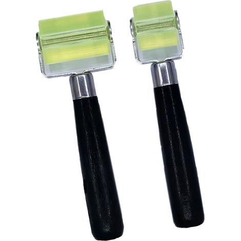 Bravix Lot De 2 Rouleaux De Pressage Pour Isolation Acoustique De Voiture - 3 Cm - Rouleau De Colle - Rouleau De Couture De 5 Cm - Rouleau De Papier Peint - Rouleau De Papier Peint