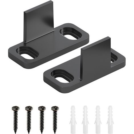Bravix Guide De Porte Coulissante, Guide De Sol De Porte De Grange, 2 Pièces De Quincaillerie De Guide Inférieur Réglable Non Fendu,guide De Plancher Porte Coulissante