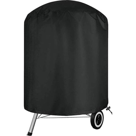Bravix Housse Barbecue Exterieur Rond, Bâche De Protection Bbq Couverture Anti-uv/anti-l'eau,210d Oxford, Ø70 X 70 Cm, Housse Convient La Plupart Des Grills