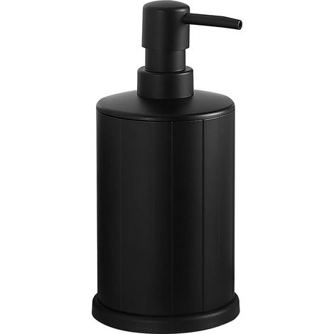 Bravix Distributeur De Savon Noir, Distributeur De Savon En Aluminium, 500 Ml, Pour La Cuisine Et La Salle De Bain