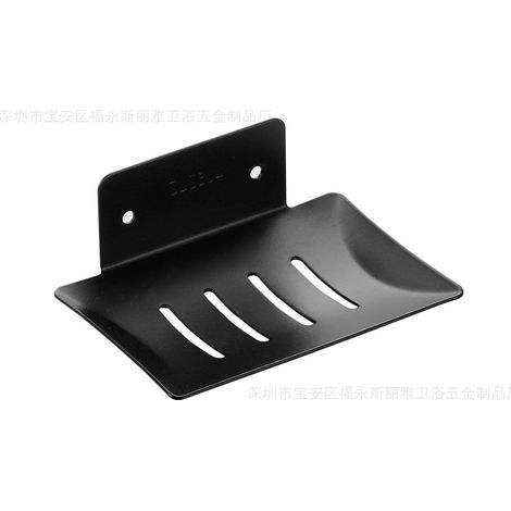 Bravix Porte Savon Mural, Porte-savon Douche Auto-adhésif & Mural En Acier Inoxydable Avec Savon Saver,noir