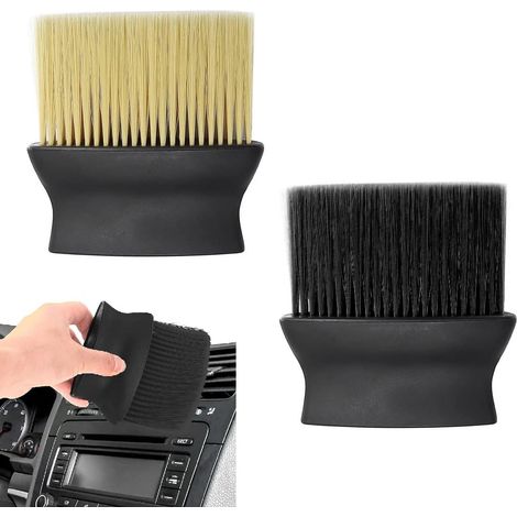 Bravix 2 Pcs Brosse De Nettoyage De Voiture Brosse，pinceaux Nettoyage Voiture， Ensemble De Brosses De Détail De Voiture，outil De Dépoussiérage Brosse De Nettoyage Pour Intérieur Et Extérieur De Voitur