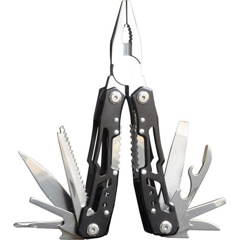 Bravix 14 En 1 Couteau Suisse Morpilot Outil De Poche Multifonction, Couteau De Poche Avec Poignée Ergono -noir