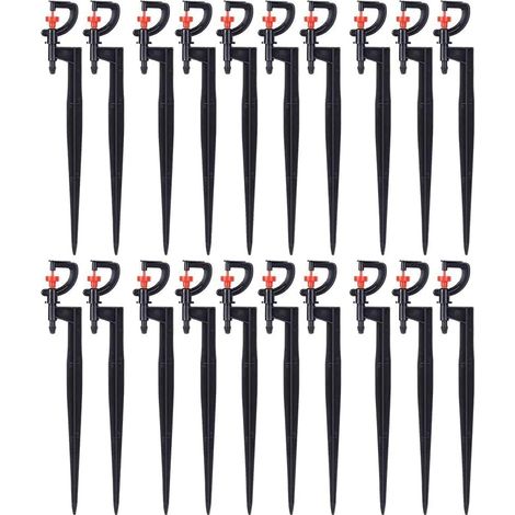 Bravix Arroseur D'Arrosage, 20 Pièces, Micro - Arroseur Rotatif À 180 Degrés De Type G, Pour L'Irrigation De La Pelouse De Serre De Jardin Avec Tuyau D'Irrigation 4/7（20cm