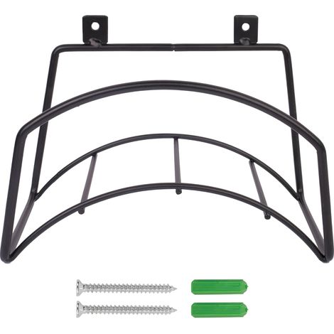 Bravix Support Tuyau Arrosage Mural - Porte Tuyau Arrosage Mural Robuste En Acier Massif, Support Mural Tuyau Arrosage Résistant Aux Intempéries - Avec Tous Les Accessoires Inclus