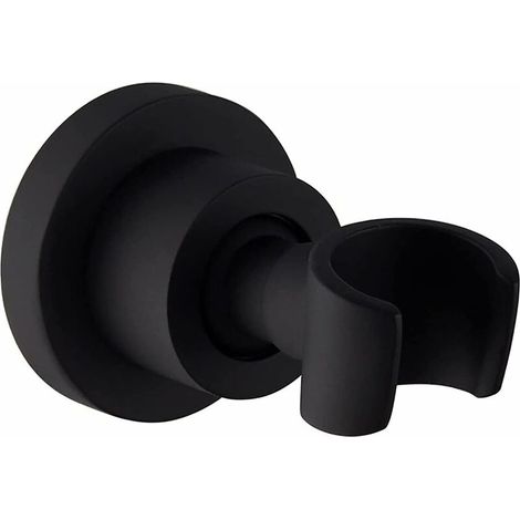 Bravix Support De Douche À Main Noir Support De Pommeau De Douche Acier Inoxydable Rotation À 360° Support De Tête De Douche Montage Mural Support De Douchette Ronde Support Douchette