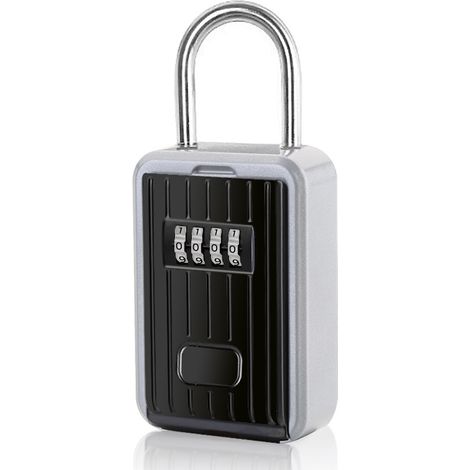 Bravix Boite À Clé Sécurisée Montage Mural Boite A Clef Avec Code Numérique À 4 Chiffres, Extra Grande Lock Box Coffre A Clefs Exterieur Avec Anse (noir)