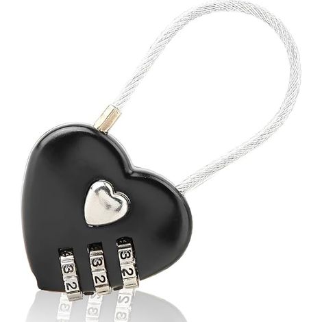 Cadenas Code, Cadenas Casier, Cadenas Avec Combinaison À 3 Chiffres Réinitialisables, Serrure À Combinaison Petit Cadenas À Code Cable Pour Valise Sac De Voyage Casier, 1 Pièce