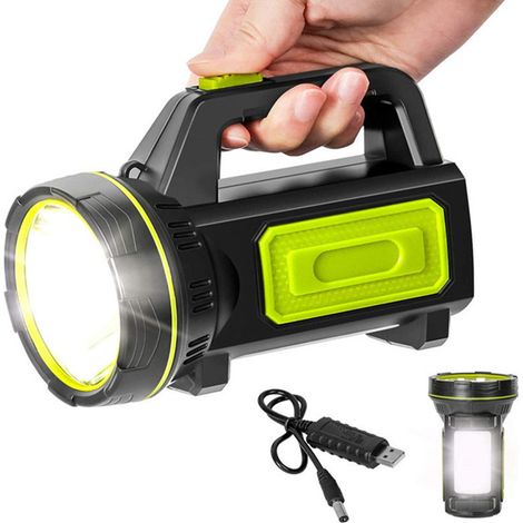 Bravix Lampe Torche Led Ultra Puissante Rechargeable Usb 135000 Lumens 6000 Mah Avec Lumière Latérale Lampe De Poche Etanche Haute Puissance Pour Urgence Randonnée Camping Chasse