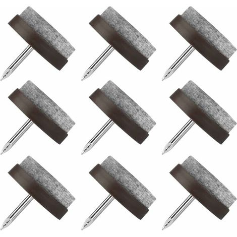 Patin Chaise A Clouer, 80 Pcs Clous Patins De Meuble, Patins Glisseurs Rond 22mm Tampon Chaise, Patins Meubles En Feutre Tampons Pour Protection Pieds De Table Chaise Meubles