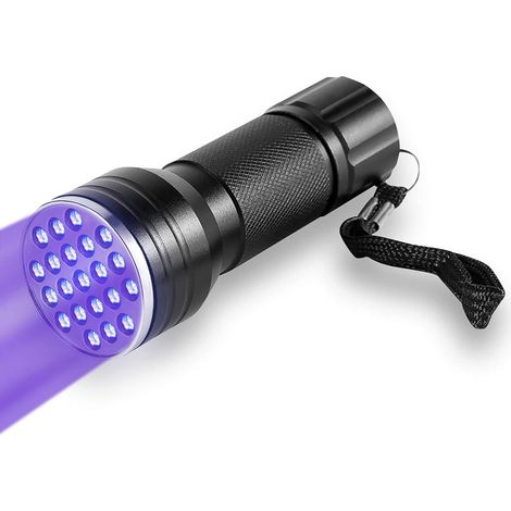 Bravix Lampe De Poche Ultraviolette Uv Torch, 21 Led Blacklight Uv Flashlight Torch, Lampe Torche Portable Pour Détecteur D'Urine Pour Animaux De Compagnie, Trouver Des Taches