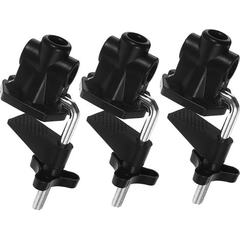 Bravix Lot De 3 Pinces De Fixation Pour Lampe De Table - Support De Lampe De Bureau Et Étau Universel - Base Fixe - Clip De Fixation En Alliage - Support De Lampe De Bureau Led