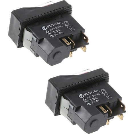 Bravix Lot De 2 Interrupteur Magnétique Étanche Kld-28a - Protection Contre Les Explosions - 220 V - Ip55