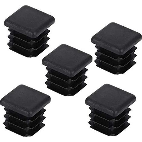 Bravix 20 Pcs Bouchon Pour Pied De Chaise,bouchon Pour Tuyau Carré, Capuchon Pour Poteau Carré En Plastique Pour Pieds De Meuble Trampoline Armoire Étagère Chaise, 25 25mm
