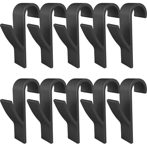 10 Pièces Crochet Seche Serviette,crochet Radiateur Seche Serviette,peignoirs,plastique,pour Tous Les Radiateurs Standards,salle De Bain Et Cuisine,flexibles,amovibles(noir)