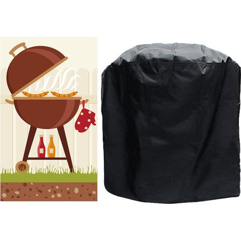 Bravix Housse Barbecue, 420d Oxford Bâche De Protection, Anti-vent/solei/l'eau, Exterieur Housse Barbecue Convient La Plupart Des Grills (80 66 110cm)