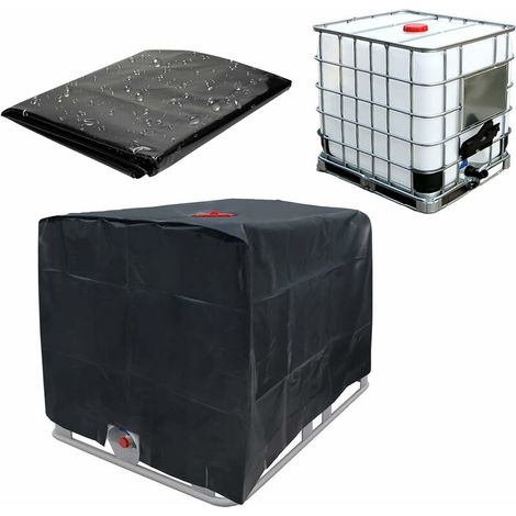 Ibc Housse De Protection Pour Réservoir D'Eau De 1000 L, Housse De Protection Pour Réservoir Ibc, Réservoir D'Eau De Pluie (noir), 120×100×116