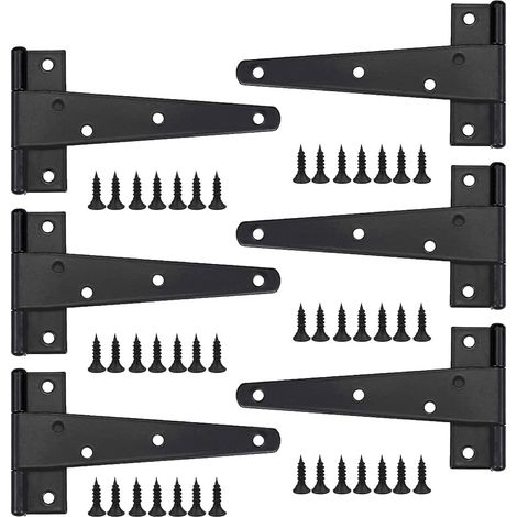 Heavy Door Hinge, 6 Inch Door Hinge, Black T Hinge, Stainless Steel Flat Hinge, Iron Door Hinges, Heavy Duty Hinges For Doors, Windows, Sheds