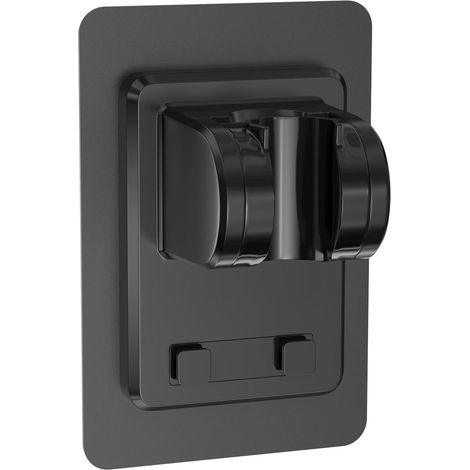 Bravix Support Douche Sans Percage, Porte Pommeau De Douche Installation Facile, Support De Douchette Universel Angle Réglable Pour Salle Bain (noir Mat)