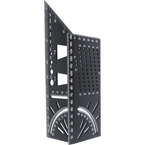 Bravix 3d Équerre Menuisier En Alliage D'Aluminium, Aweohtle 90 À 45 Degrés Règle D'Angle Professionnel, Travail Du Bois Règle De Mesure Adaptée Aux Ingénieurs Charpentiers