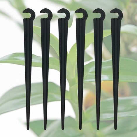 Bravix Lot De 100 Tuyau Goutte À Goutte Support, Goute A Goute Arrosage Support, Irrigation Support,piquets De Tuyau Égouttement, Piquets De Tuyau Irrigation, Pour 4/7 Tuyau D'Arrosage Goutte À Goutte