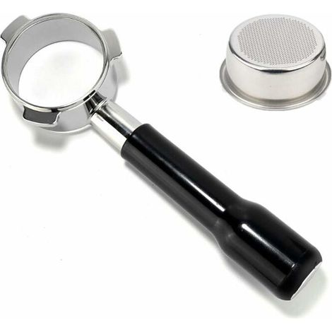Bravix Porte-filtre Sans Fond 54 Mm, Porte-filtre Nu En Acier Inoxydable Pour Machine À Expresso Pour Breville 870/875/878/880 Avec Filtre À Panier,noir，