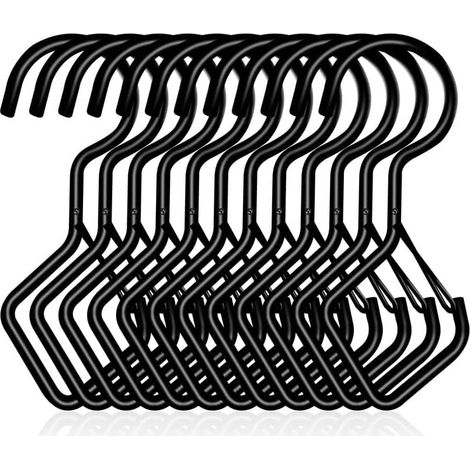Bravix 12 Pièces Crochets En S Avec Boucle, 101mm Crochet En S Crochet En Métal Robuste Crochet, Crochet Multifonctions, Pour Cuisine, Salle De Bain, Chambre Et Bureau(noir)