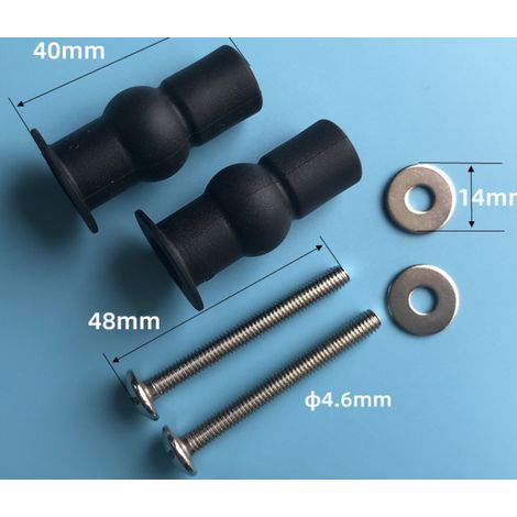 Bravix 4 Pièces Abattant Wc Fixations Charnières, Vis De Fixation Abattant Wc Pour Lunette Toilette Ensemble, 4 Pièces De Rechange Pour Couvercle De Toilette