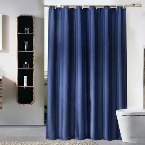 Bravix 1pc Rideau De Douche Joli Anti-moisissure Étanche Rideau De Bain Imperméable, 180x180cm(bleu Foncé)