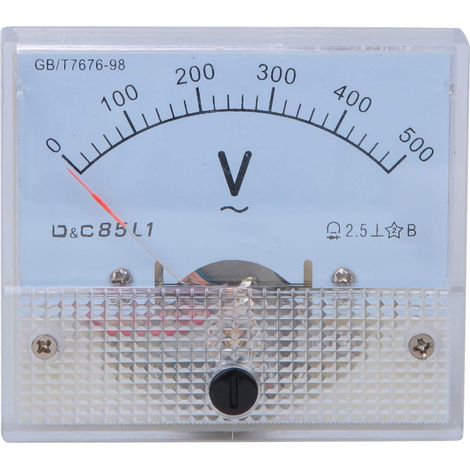 Bravix – Voltmètre Analogique, Voltmètre Mécanique Dc, Plage 0-500v, Testeur De Tension, Détecteur, Panneau De Mesure