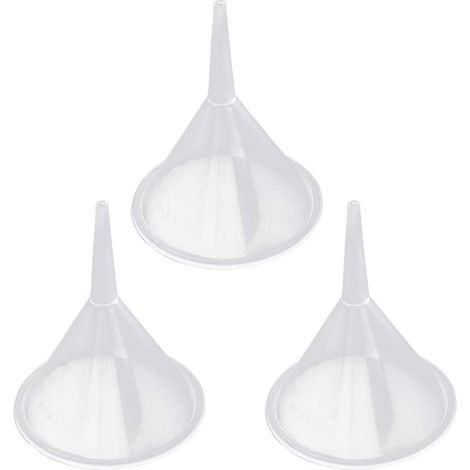 Bravix 3pcs Entonnoir Transparent, Entonnoir Cuisine, Mini Entonnoirs En Plastique Pour Transfert De Parfum Liquide Sable, Pour Transfert Liquide De Poudre Huile Alimentaire