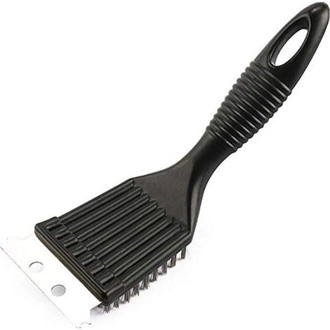 Bravix Lot De 2 Brosses De Nettoyage En Acier Inoxydable Avec Fils Métalliques Et Grattoirs, Brosses Pour Gril Et Outils De Nettoyage Pour Barbecues À Gaz, Électriques Et Au Charbon De Bois