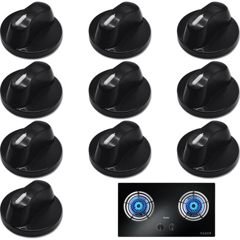 Bravix Lot De 10 Boutons De Commande Universels En Plastique Pour Four Rotatif Interrupteur De Réglage 8 Mm Trou Cuisine Cuisinière À Gaz Boutons Poêles Boutons De Commande