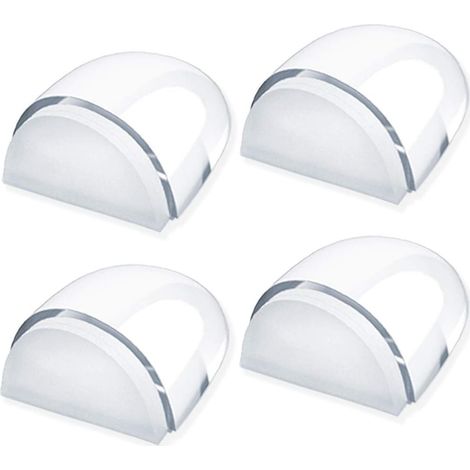 Arrêts De Portes, [lot De 4] Arrêts Et Butées De Porte Transparentes Stop-porte Adhésif Au Sol Et Parquet, Butoirs De Porte Protection De Portes Et Murs
