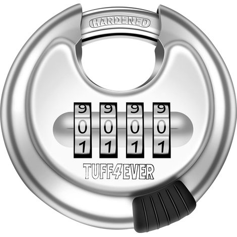 Bravix Cadenas À Code, Cadenas À Combinaison Cadenas Extérieur À 4 Chiffres À Anse En Acier Trempé Serrure Combiné Cadenas Rond Robuste Imperméable 70mm