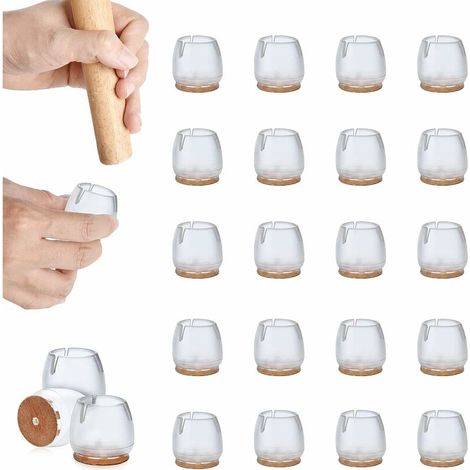 Bravix 32 Pièces Protection Pied De Chaise, Silicone Chaise Casquettes Pieds,embout De Chaise Avec Coussinets En Feutre,protection Pied De Chaise Silicone Pour Protéger Le Sol Des Rayures Et Du Bruit