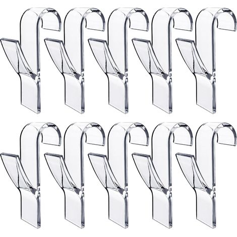 Bravix 10 Pièces Crochet Seche Serviette,crochet Radiateur Seche Serviette,peignoirs,plastique,pour Tous Les Radiateurs Standards,salle De Bain Et Cuisine,flexibles,amovibles(transparent)