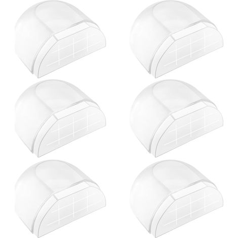 Bravix 6 Pièces Butee De Porte Interieur, Arret De Porte Adhesive, Butoir De Stop Porte Sol, Arrêt De Porte Transparent Pour Tous Les Sols Durs, Butée De Porte Adhésive Pour Protéger Mur Et Meubles